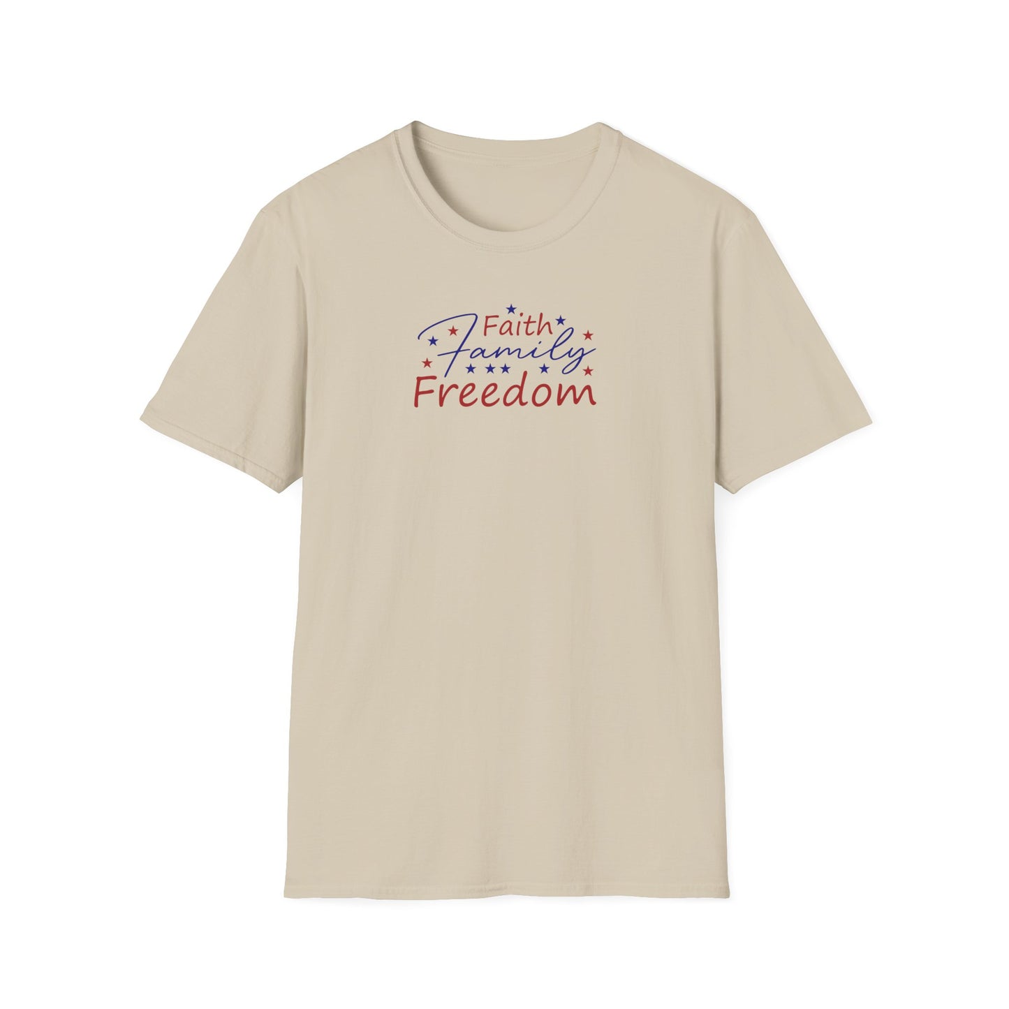 "Faith Family Freedom" Unisex Softstyle T-Shirt