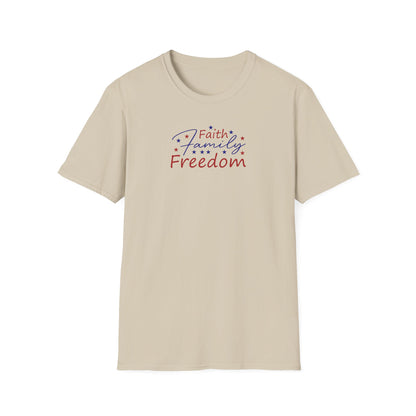 "Faith Family Freedom" Unisex Softstyle T-Shirt