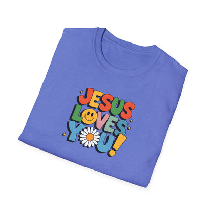 "Jesus Loves You" - Unisex Softstyle T-Shirt – Vibrant Faith-Inspired Tee