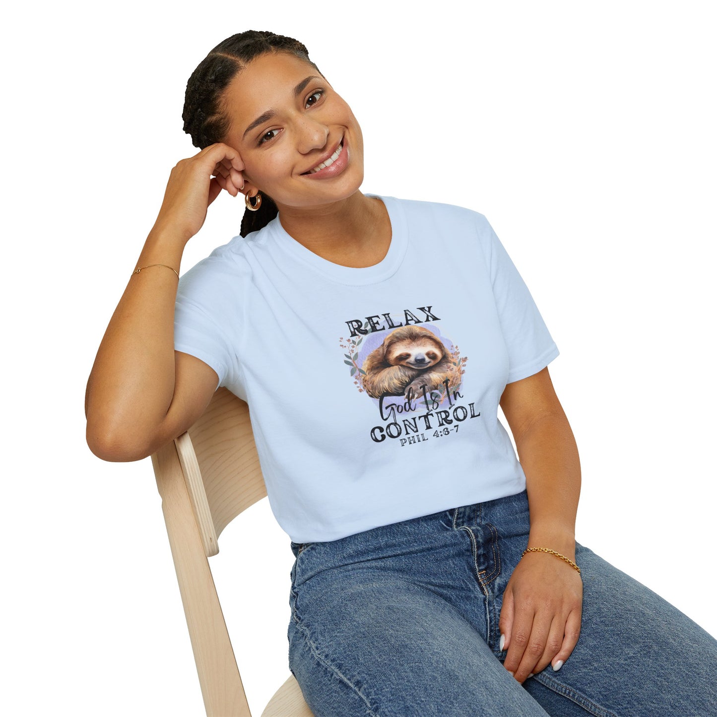 "Relax God is in Control" - Unisex Softstyle T-Shirt