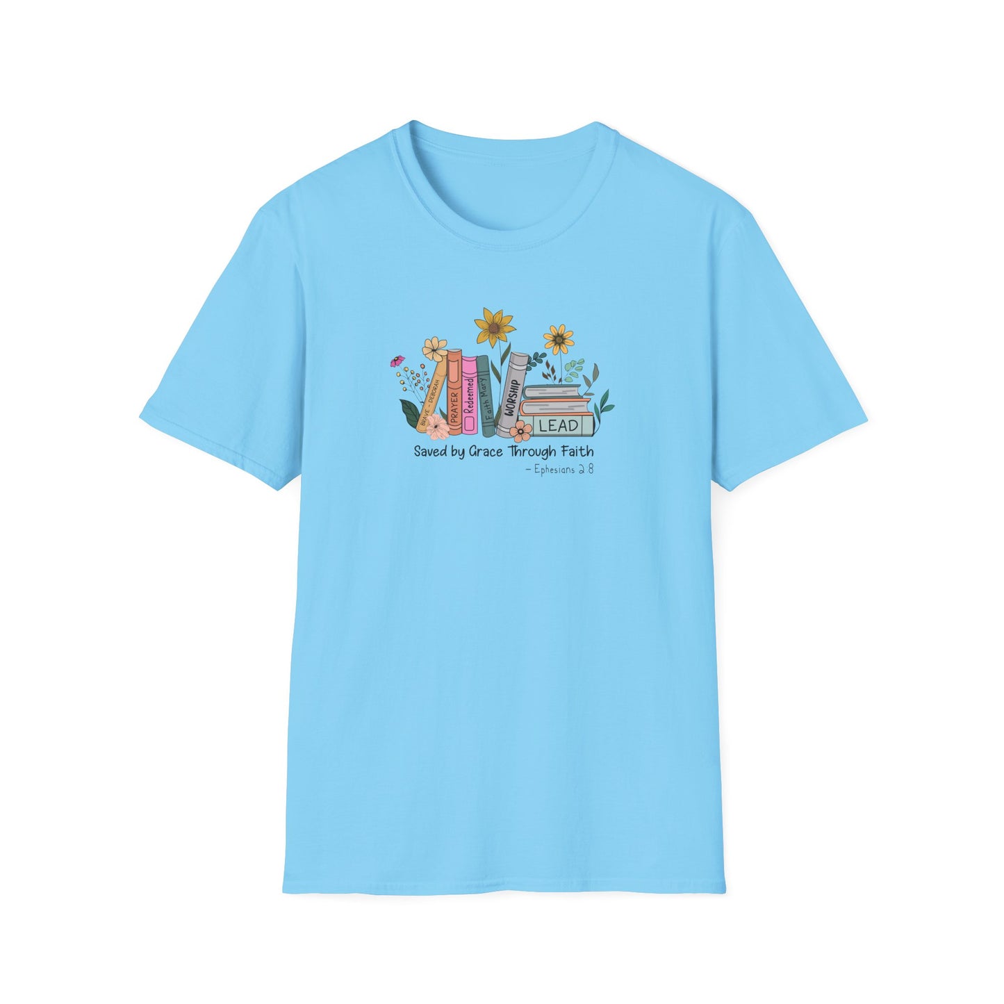 Flowers & Books Unisex Softstyle T-Shirt