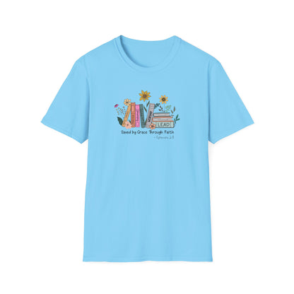 Flowers & Books Unisex Softstyle T-Shirt