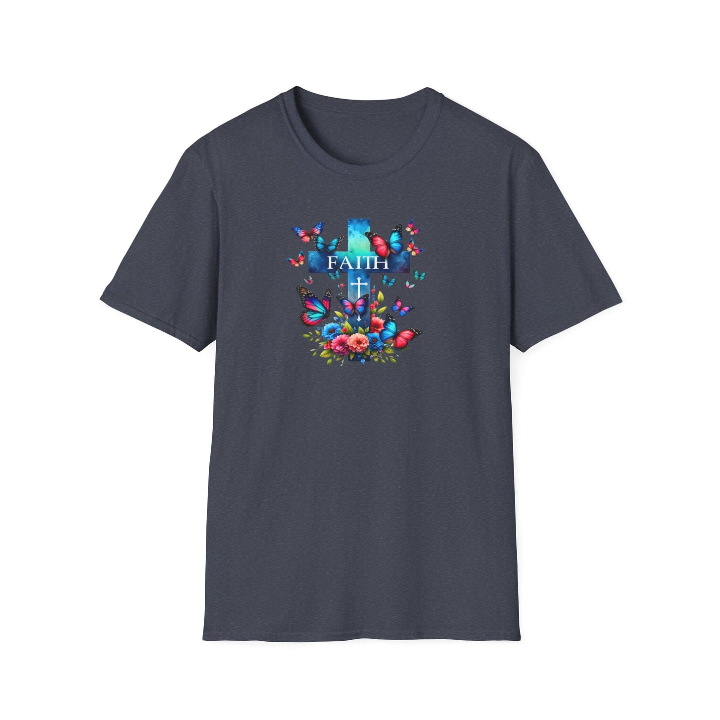 "Faith and Nature" -  Unisex T-Shirt - Christian, Butterfly Design