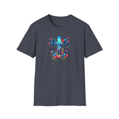 "Faith and Nature" -  Unisex T-Shirt - Christian, Butterfly Design