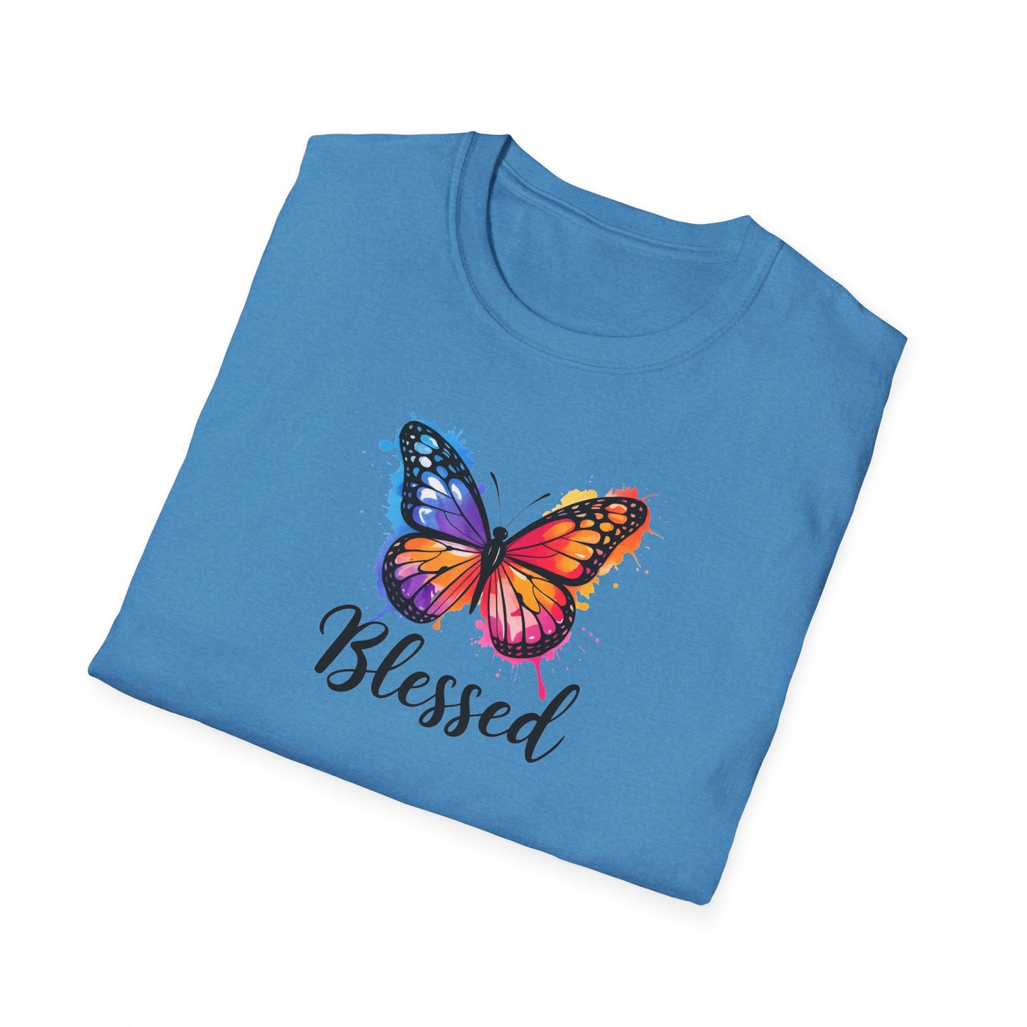 Color Splat Butterfly Unisex Softstyle T-Shirt
