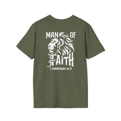 Man of Faith 1 Corth Back Print  Unisex Softstyle T-Shirt