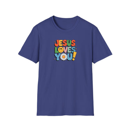 "Jesus Loves You" - Unisex Softstyle T-Shirt – Vibrant Faith-Inspired Tee
