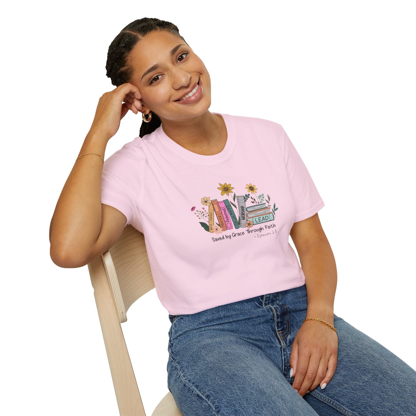 Flowers & Books Unisex Softstyle T-Shirt