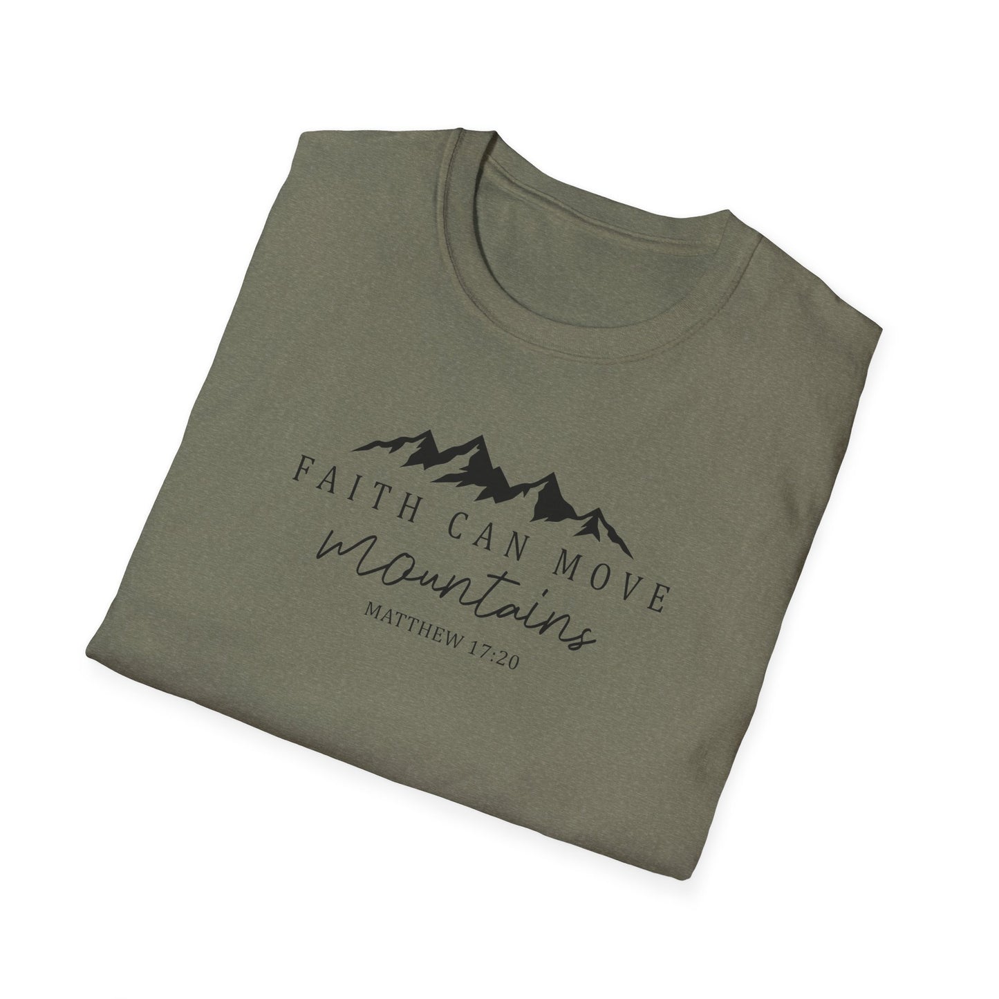 Faith Can Move Mountains D-2 Unisex Softstyle T-Shirt