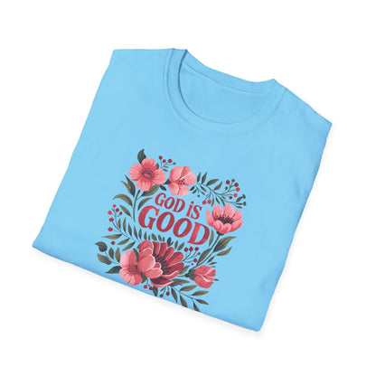 Floral "God is Good" - T-Shirt for Inspirational Wear