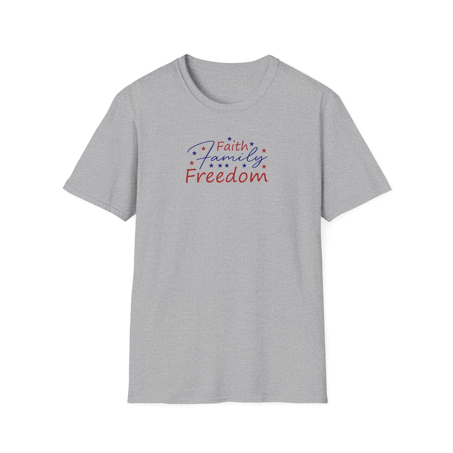 "Faith Family Freedom" Unisex Softstyle T-Shirt
