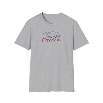 "Faith Family Freedom" Unisex Softstyle T-Shirt