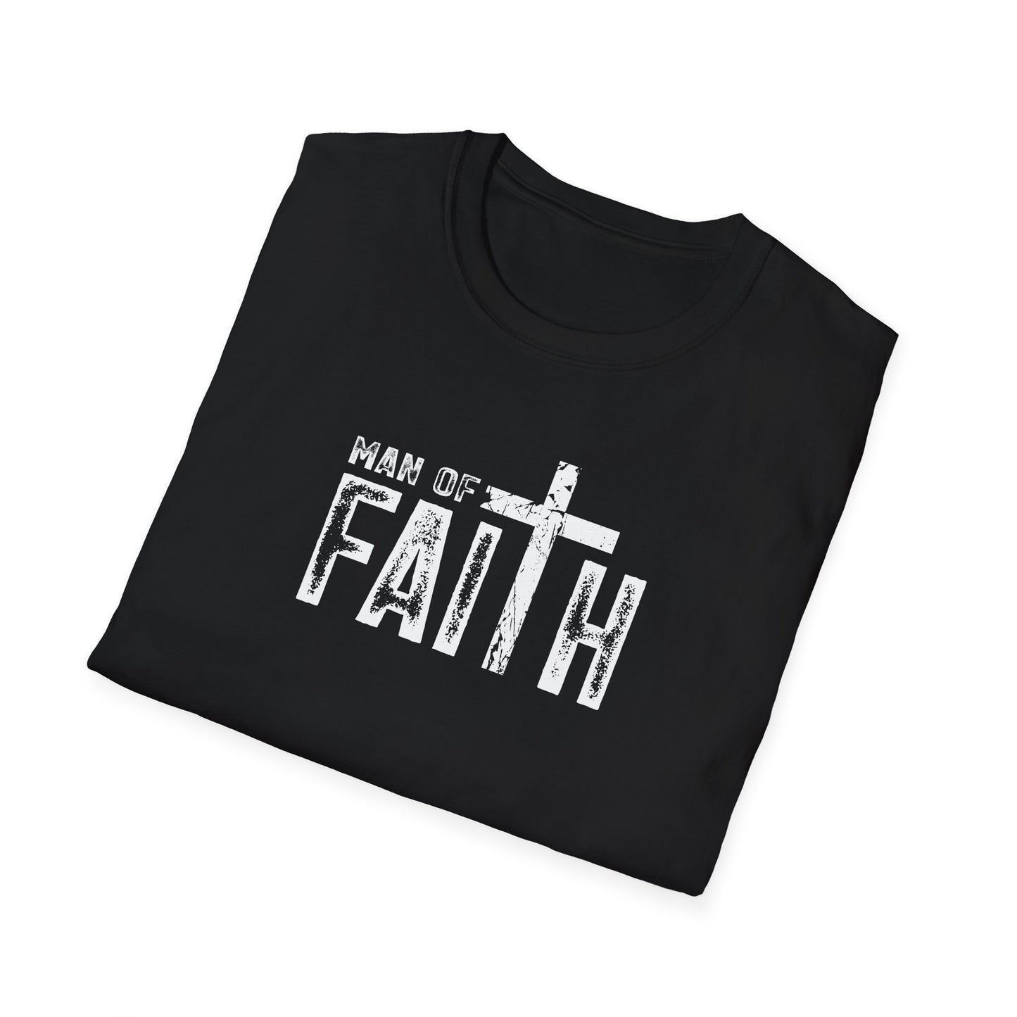 "Man of Faith" Retro Unisex Softstyle T-Shirt