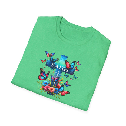 "Faith and Nature" -  Unisex T-Shirt - Christian, Butterfly Design