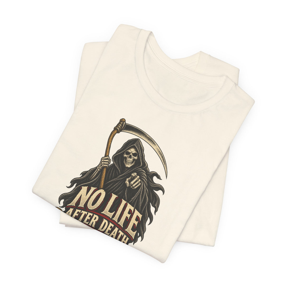 "It's Sad-du-cee" Front Print Vintage Grim Reaper Front Print T-Shirt