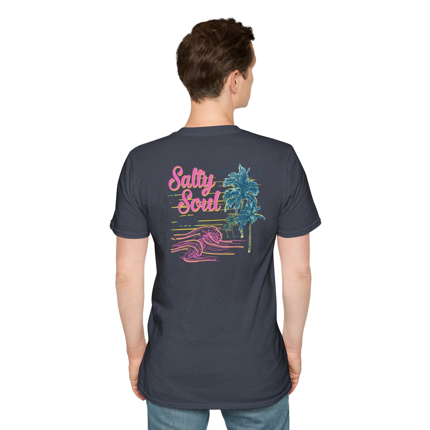 "Salty Soul" Back Print Unisex Softstyle T-Shirt