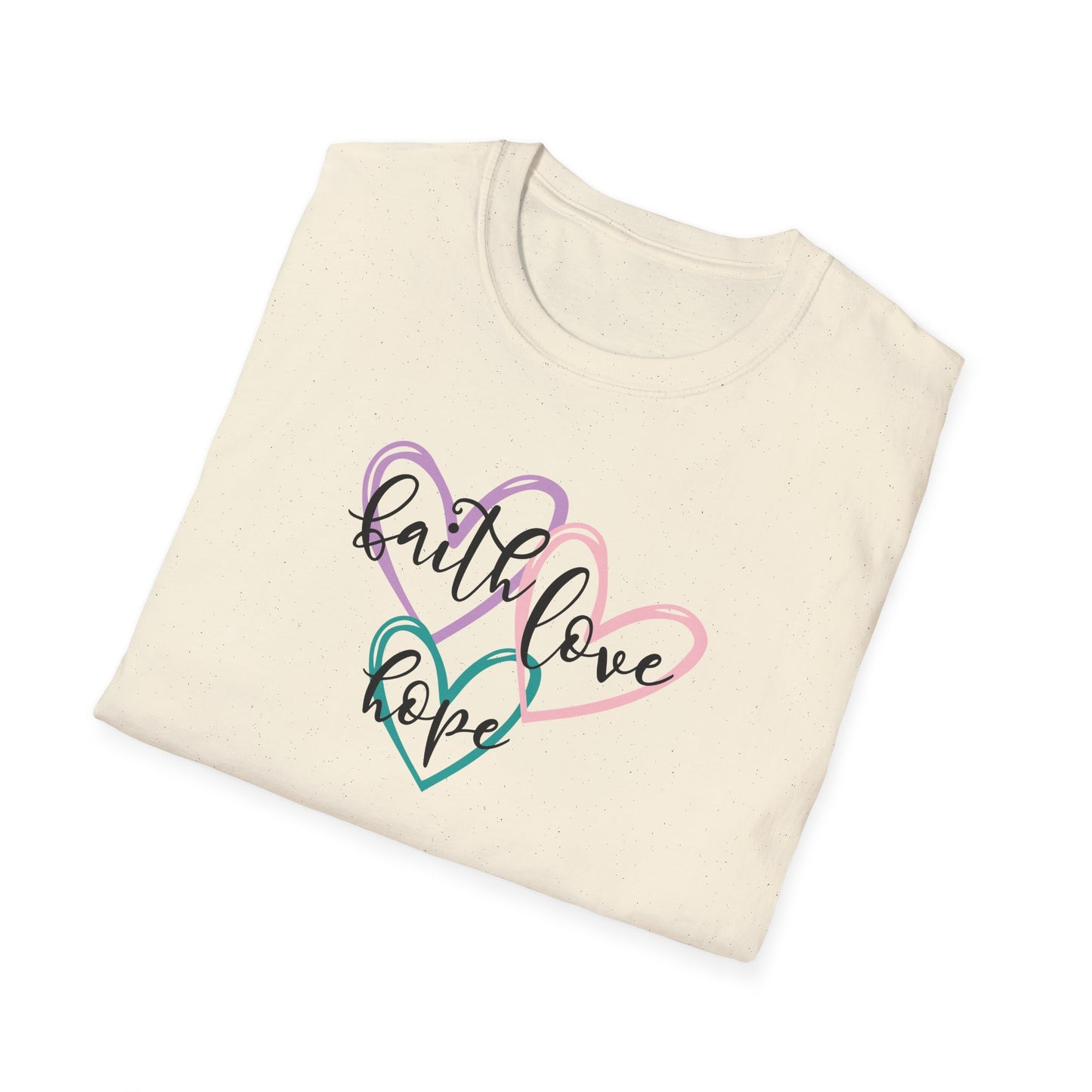 "Faith Love Hope"Unisex Softstyle T-Shirt