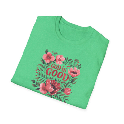 Floral "God is Good" - T-Shirt for Inspirational Wear