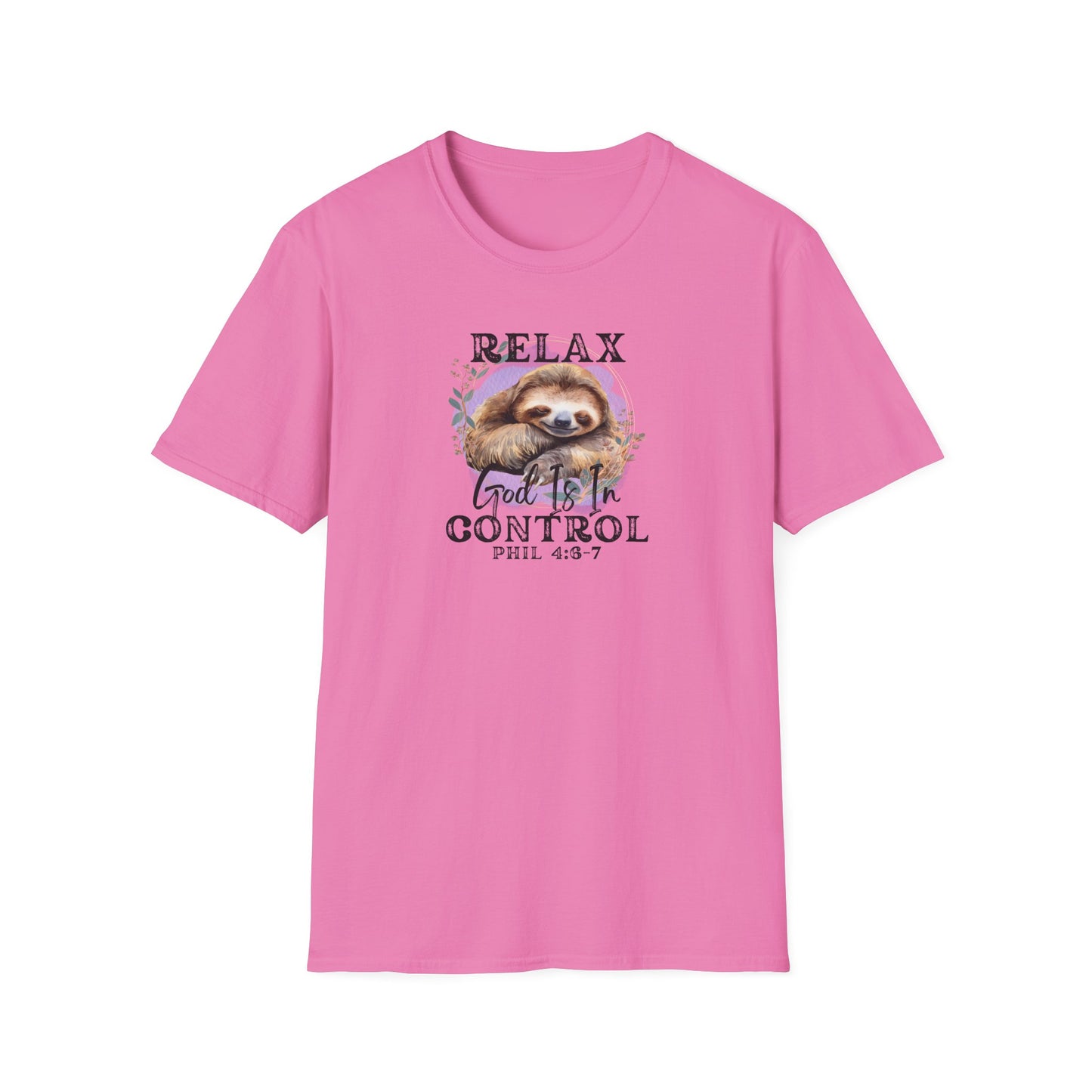 "Relax God is in Control" - Unisex Softstyle T-Shirt