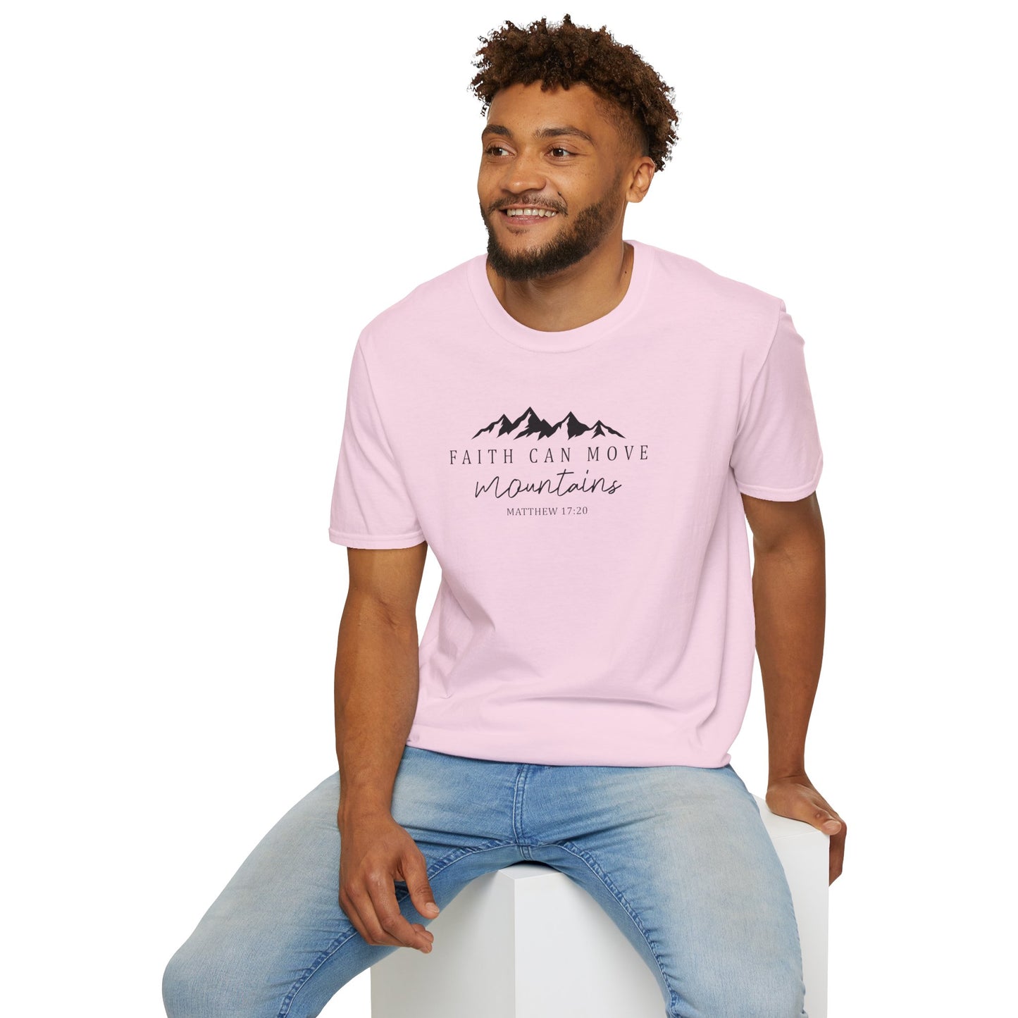 Faith Can Move Mountains D-2 Unisex Softstyle T-Shirt