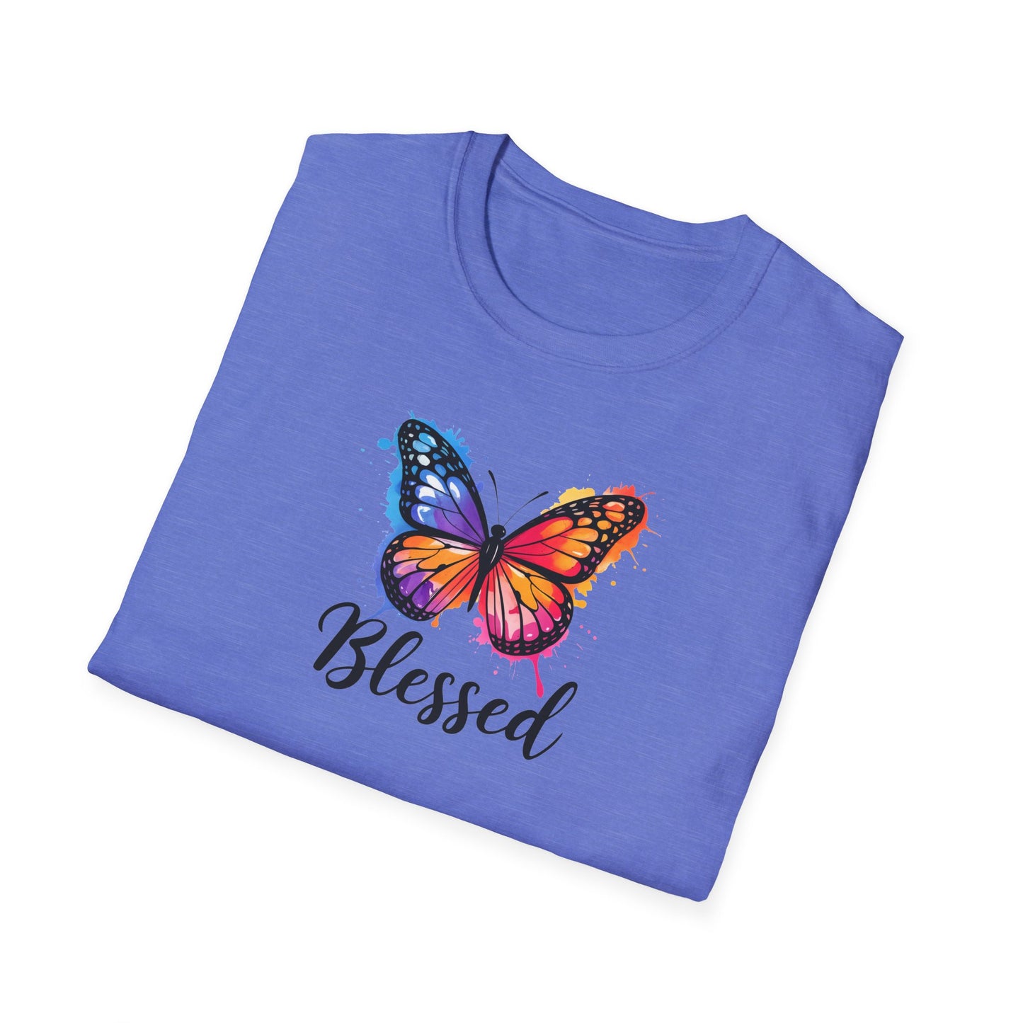 Color Splat Butterfly Unisex Softstyle T-Shirt