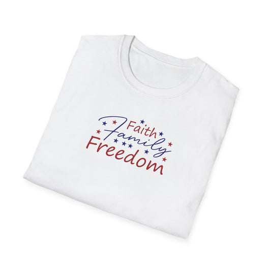 "Faith Family Freedom" Unisex Softstyle T-Shirt