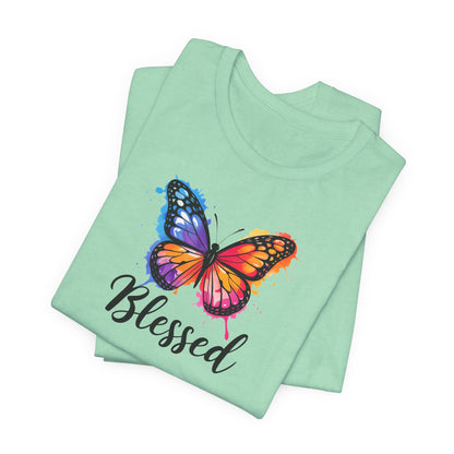 Color Splat Butterfly Unisex Softstyle T-Shirt