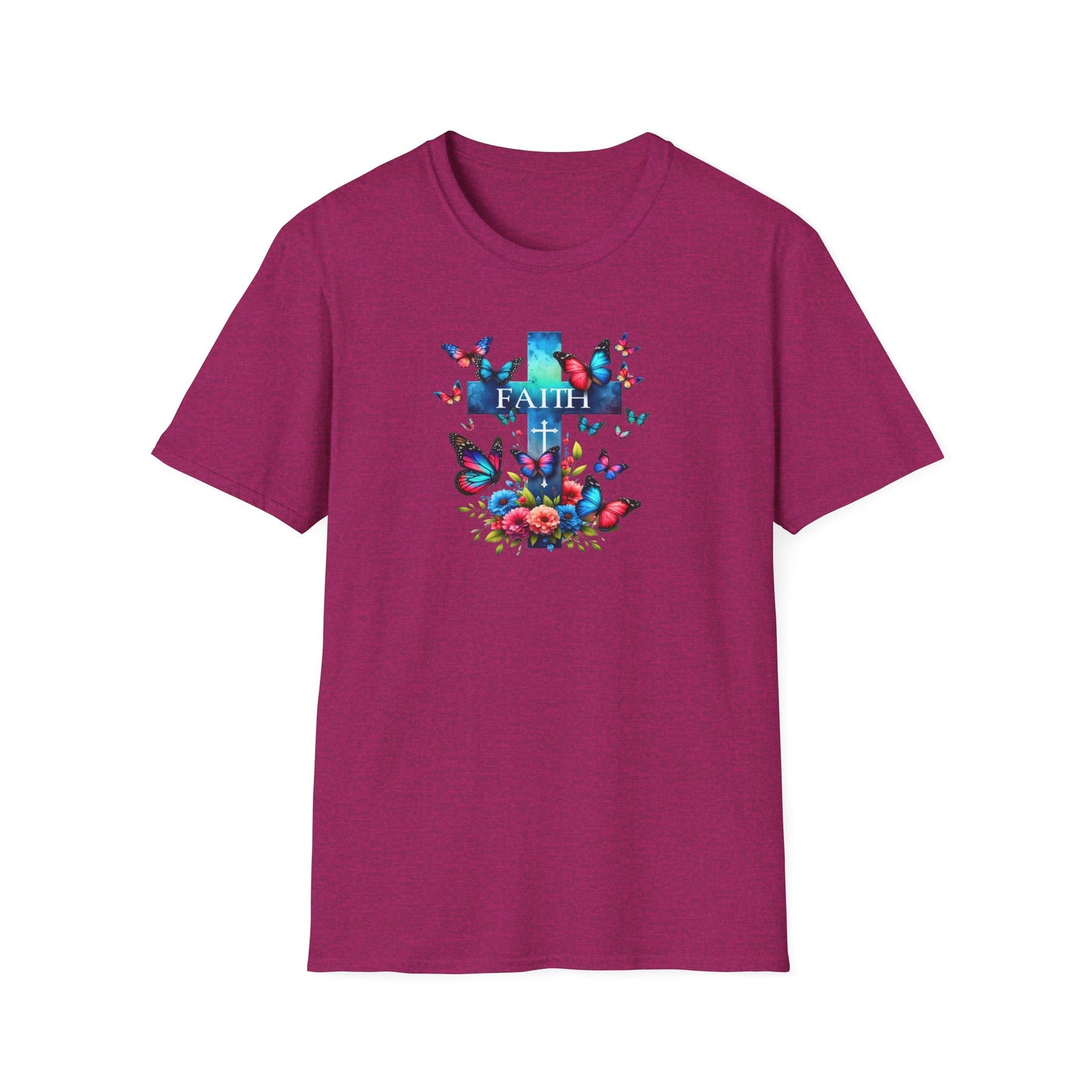 "Faith and Nature" -  Unisex T-Shirt - Christian, Butterfly Design