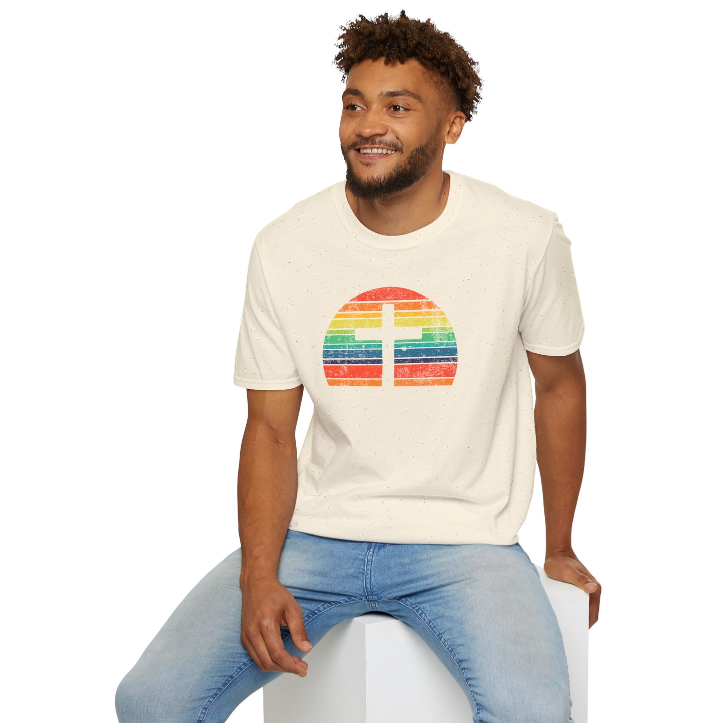 Retro Cross Unisex Softstyle T-Shirt