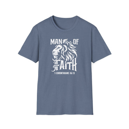 Man of Faith Front Unisex Softstyle T-Shirt