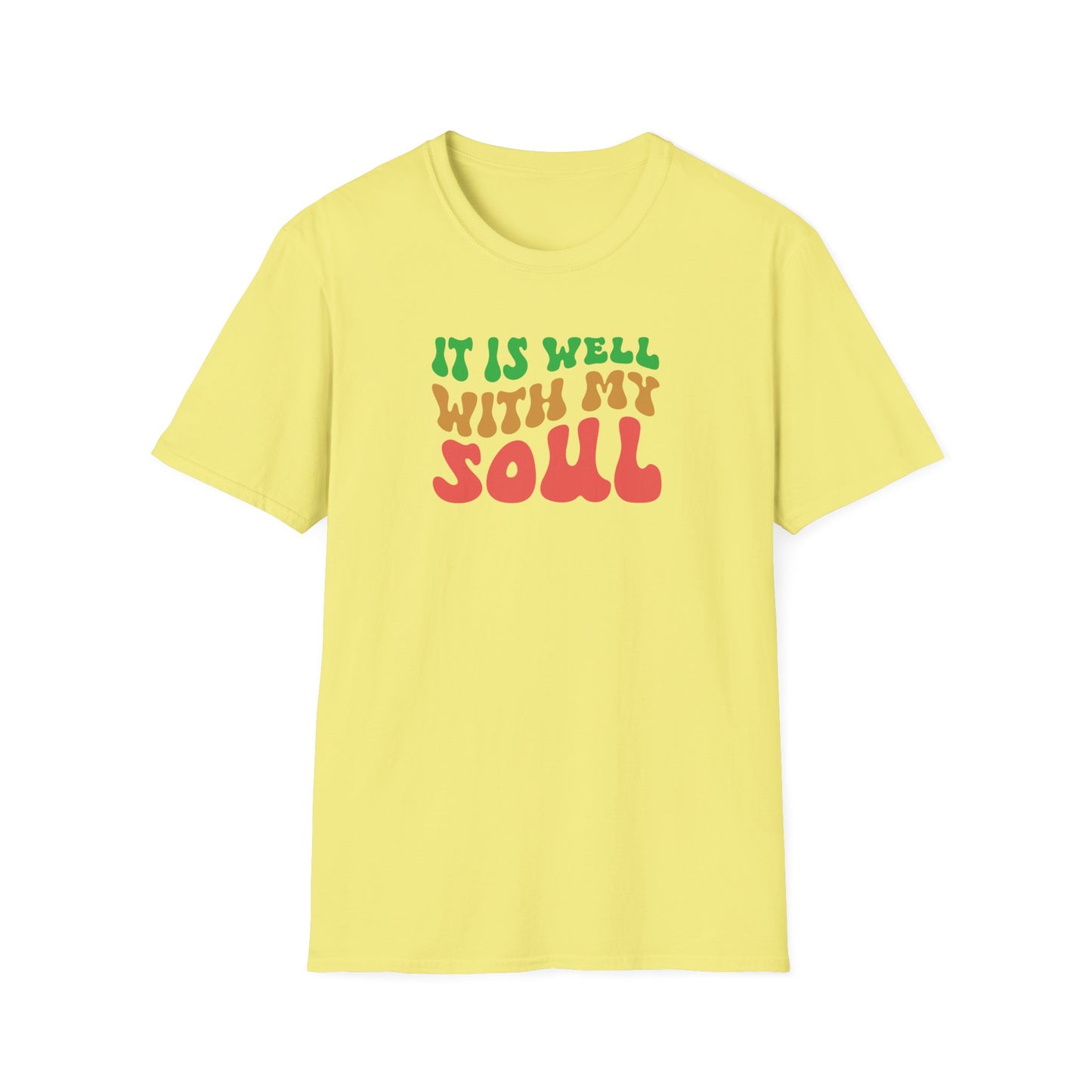 "It Is Well With My Soul" Front Print  Unisex Softstyle T-Shirt