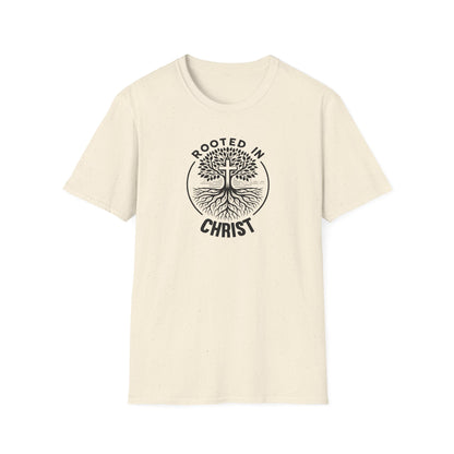 "Rooted In Christ" Front Print Unisex Softstyle T-Shirt