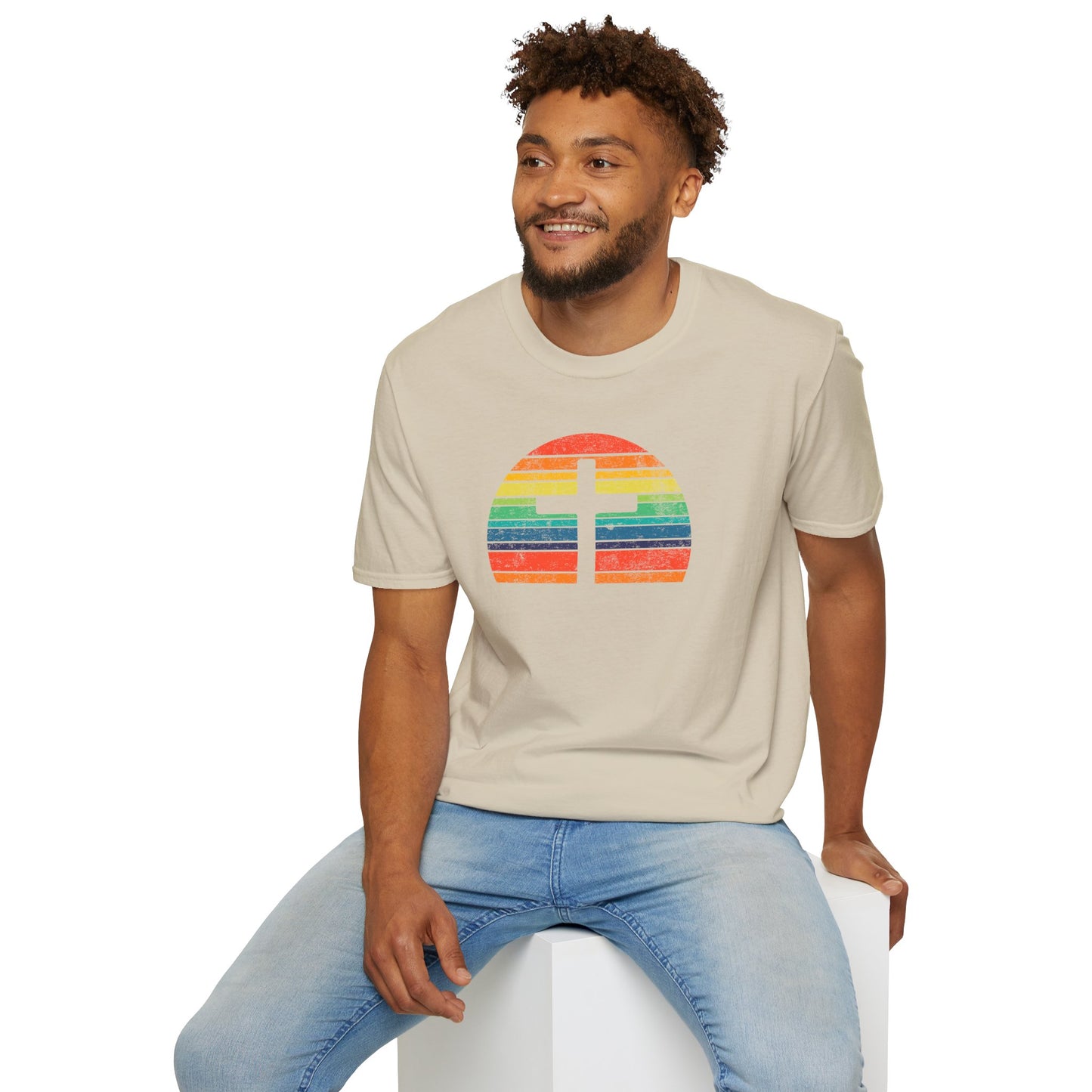 Retro Cross Unisex Softstyle T-Shirt