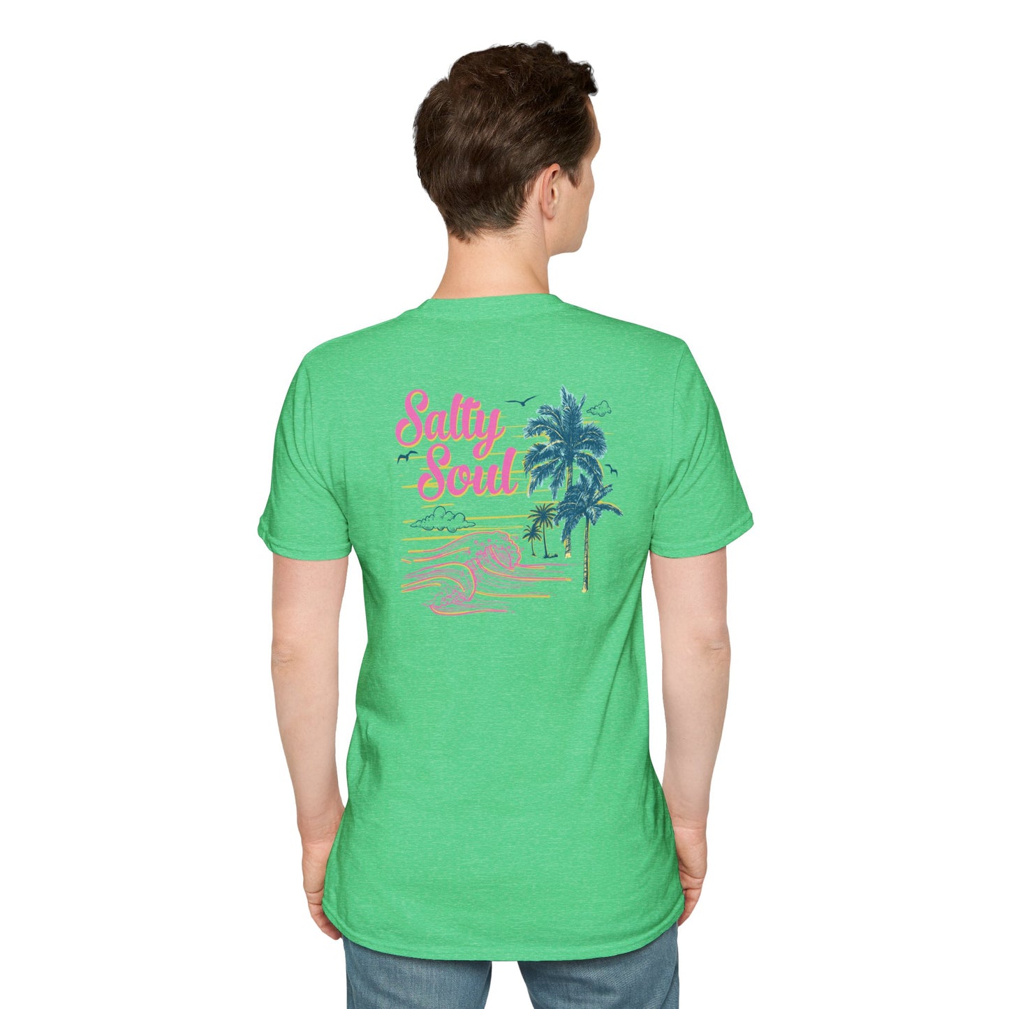"Salty Soul" Back Print Unisex Softstyle T-Shirt