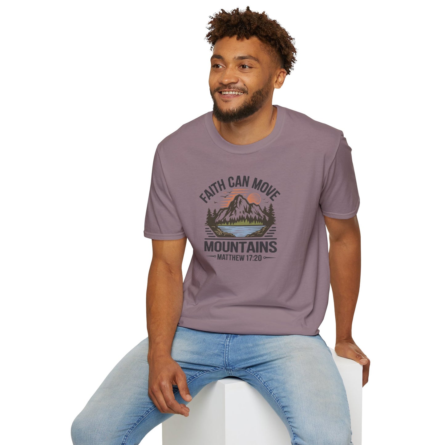 "Faith Can Move Mountains" D-1 Unisex Softstyle T-Shirt