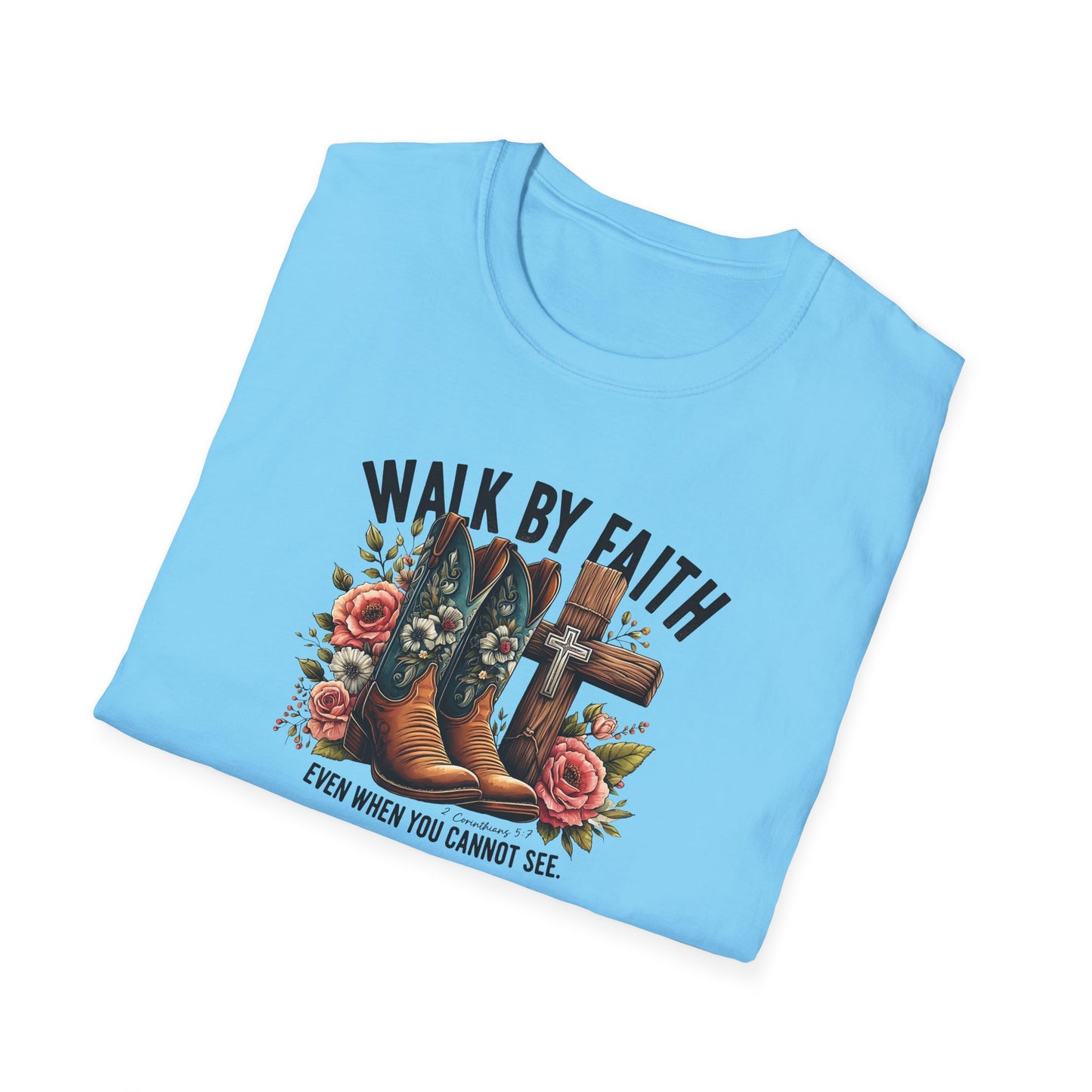 "Walk by Faith" Graphic T-Shirt for Faith-Loving Souls