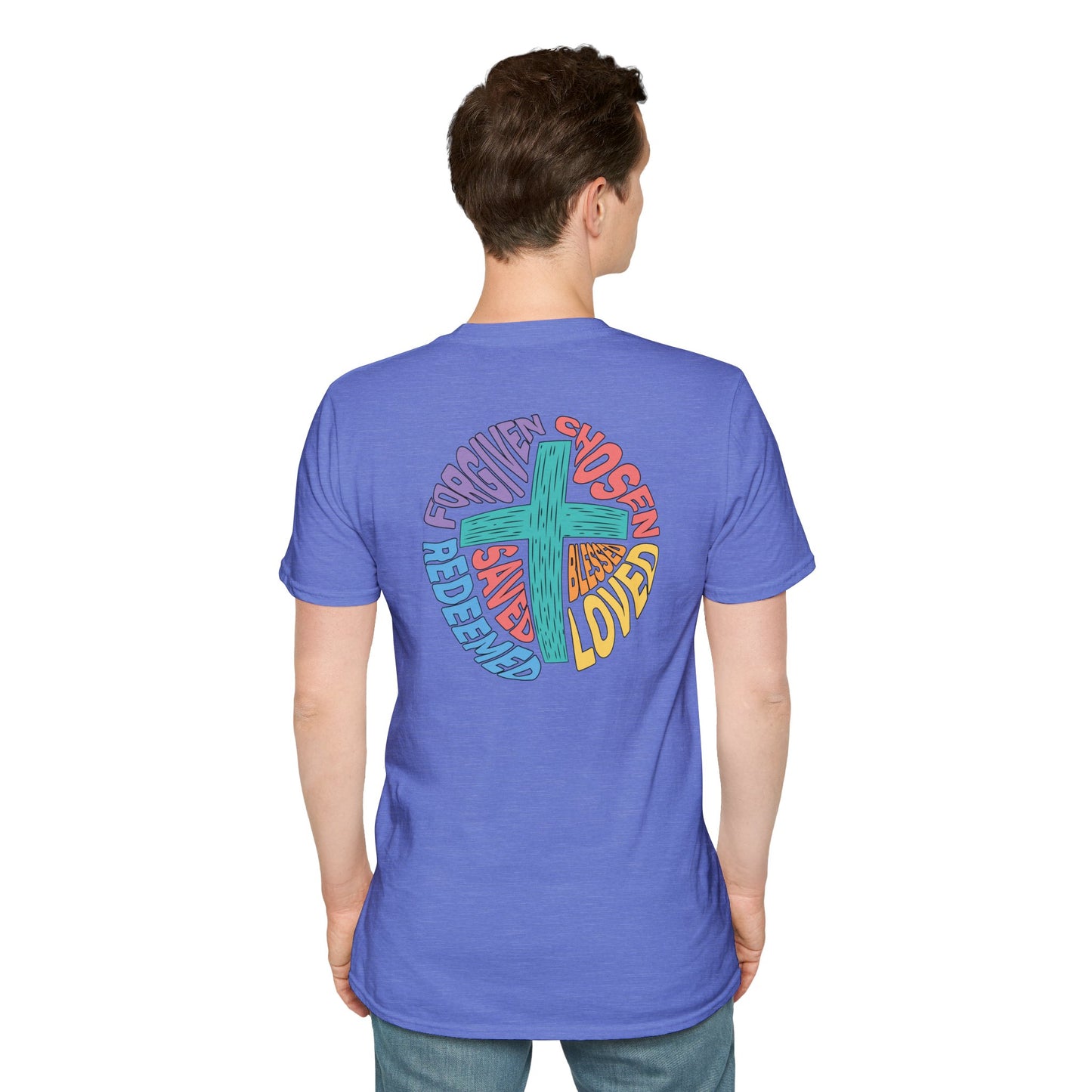 Retro Cross Circle - Unisex Softstyle T-Shirt