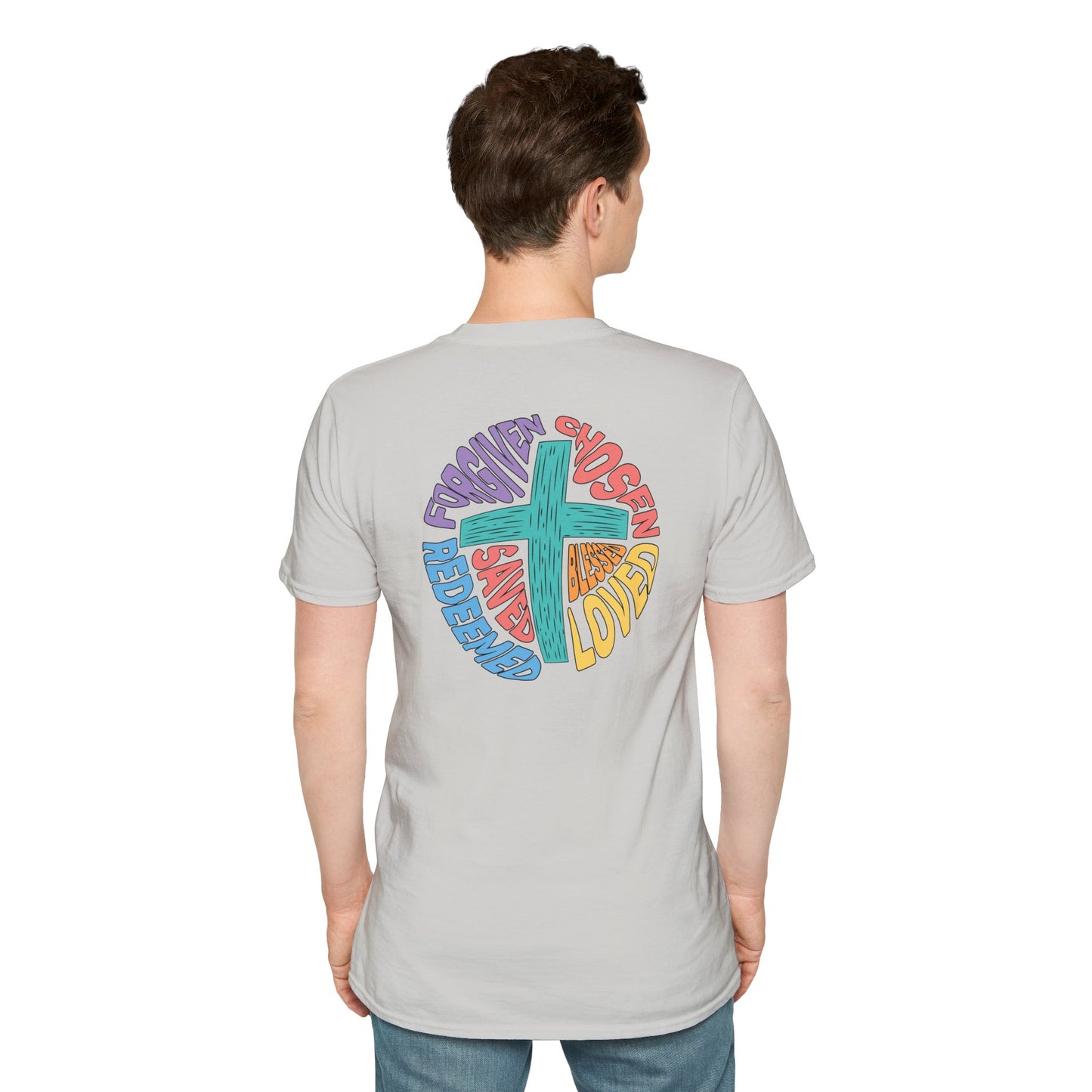 Retro Cross Circle - Unisex Softstyle T-Shirt