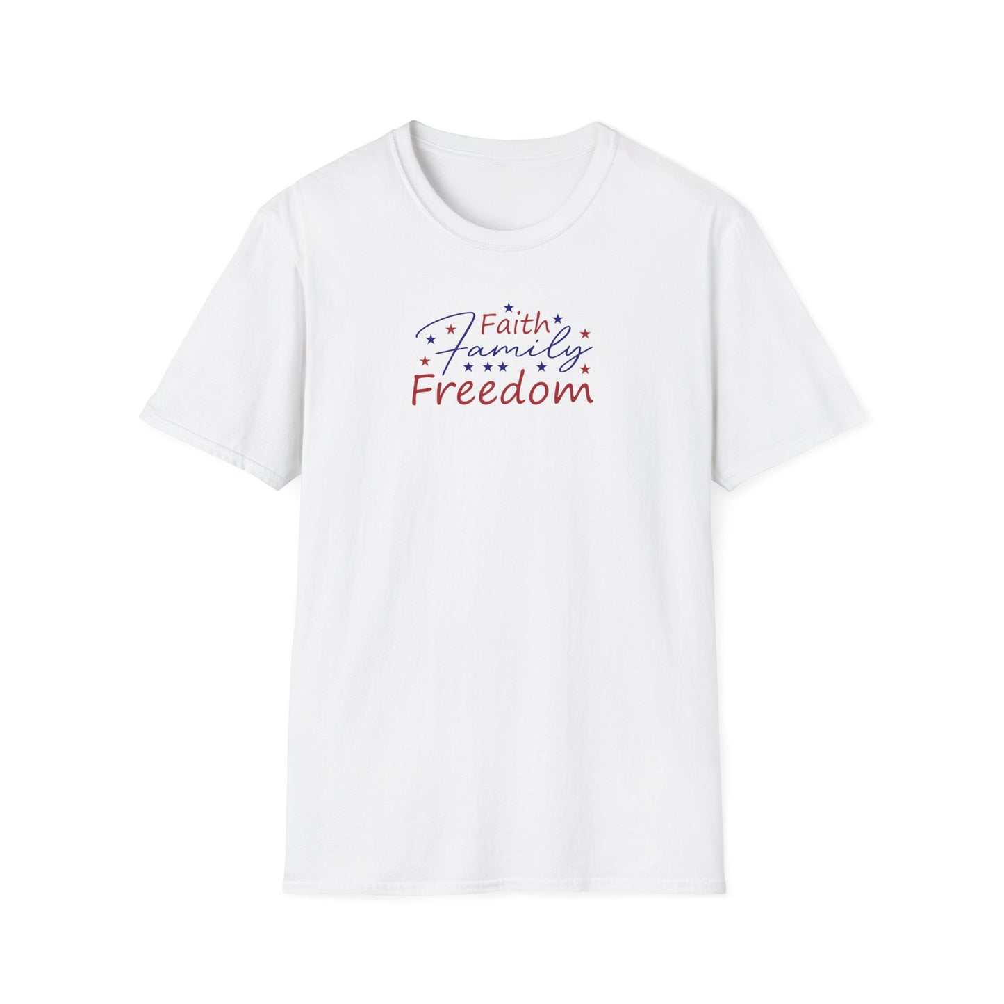 "Faith Family Freedom" Unisex Softstyle T-Shirt