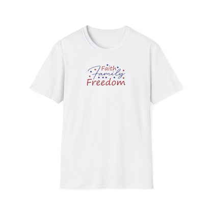 "Faith Family Freedom" Unisex Softstyle T-Shirt