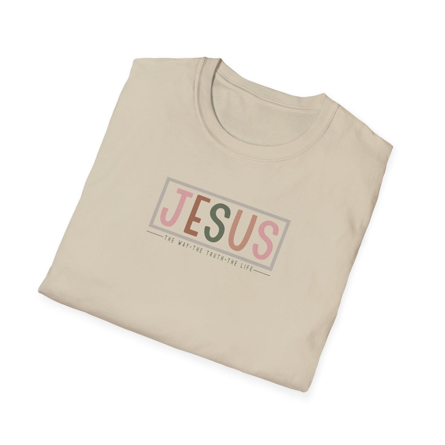"Jesus - The Way The Truth The Life" Unisex Softstyle T-Shirt