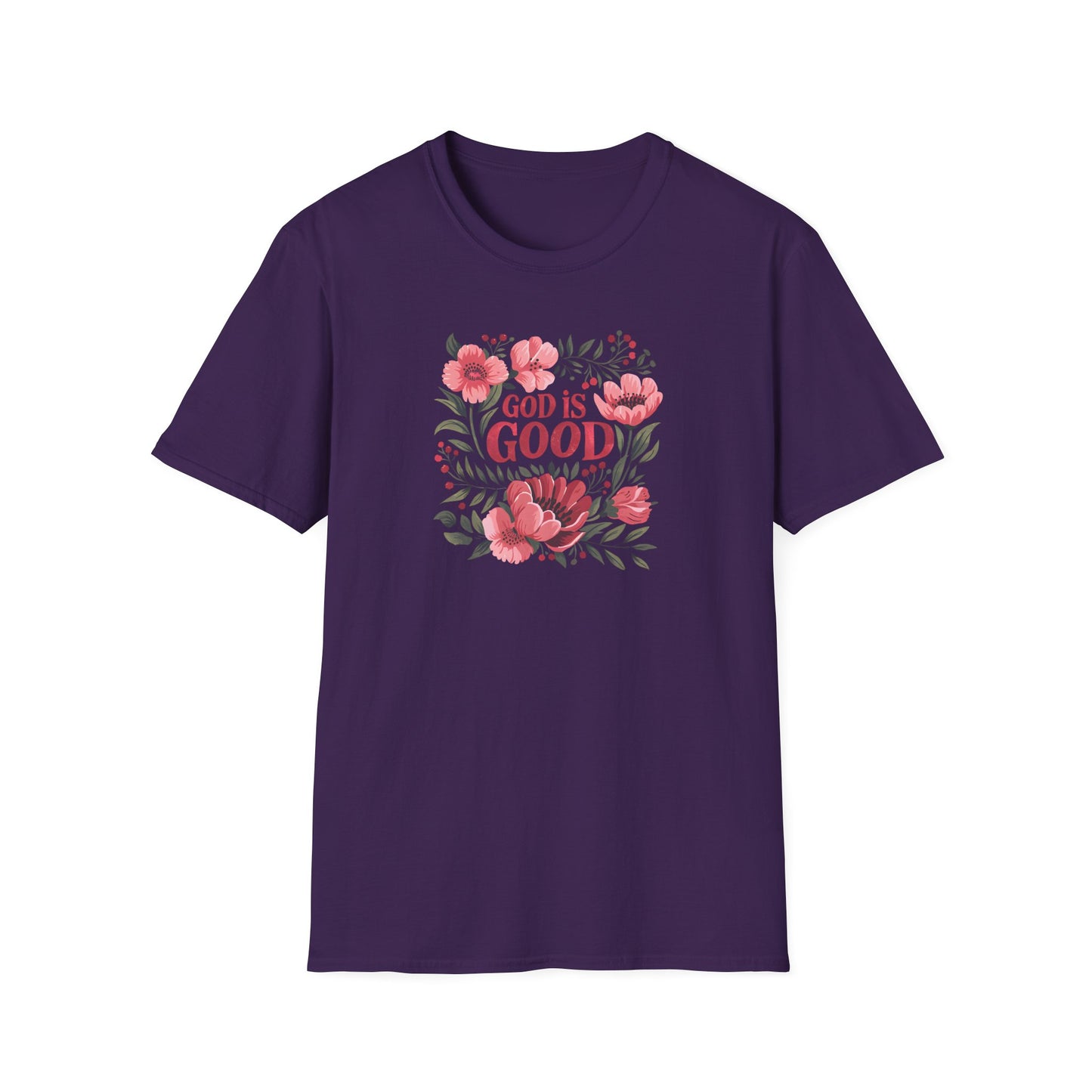 Floral "God is Good" - T-Shirt for Inspirational Wear