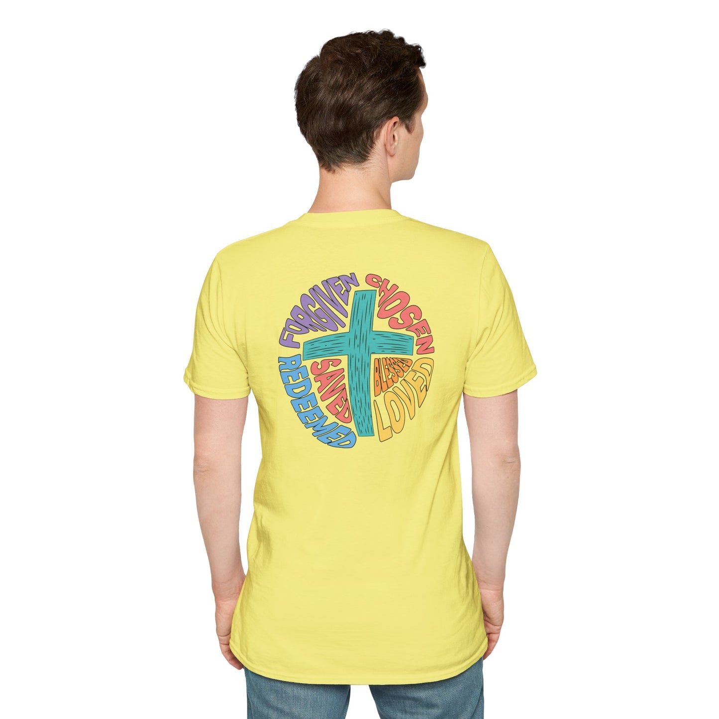 Retro Cross Circle - Unisex Softstyle T-Shirt