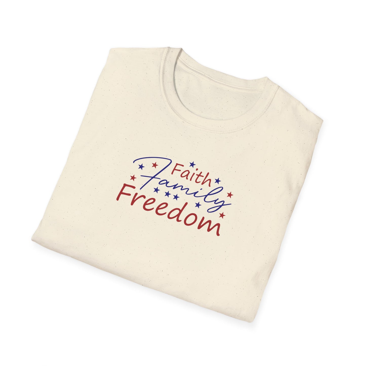 "Faith Family Freedom" Unisex Softstyle T-Shirt
