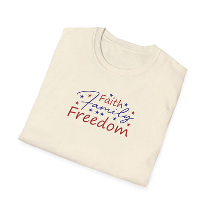 "Faith Family Freedom" Unisex Softstyle T-Shirt