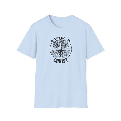 "Rooted In Christ" Front Print Unisex Softstyle T-Shirt