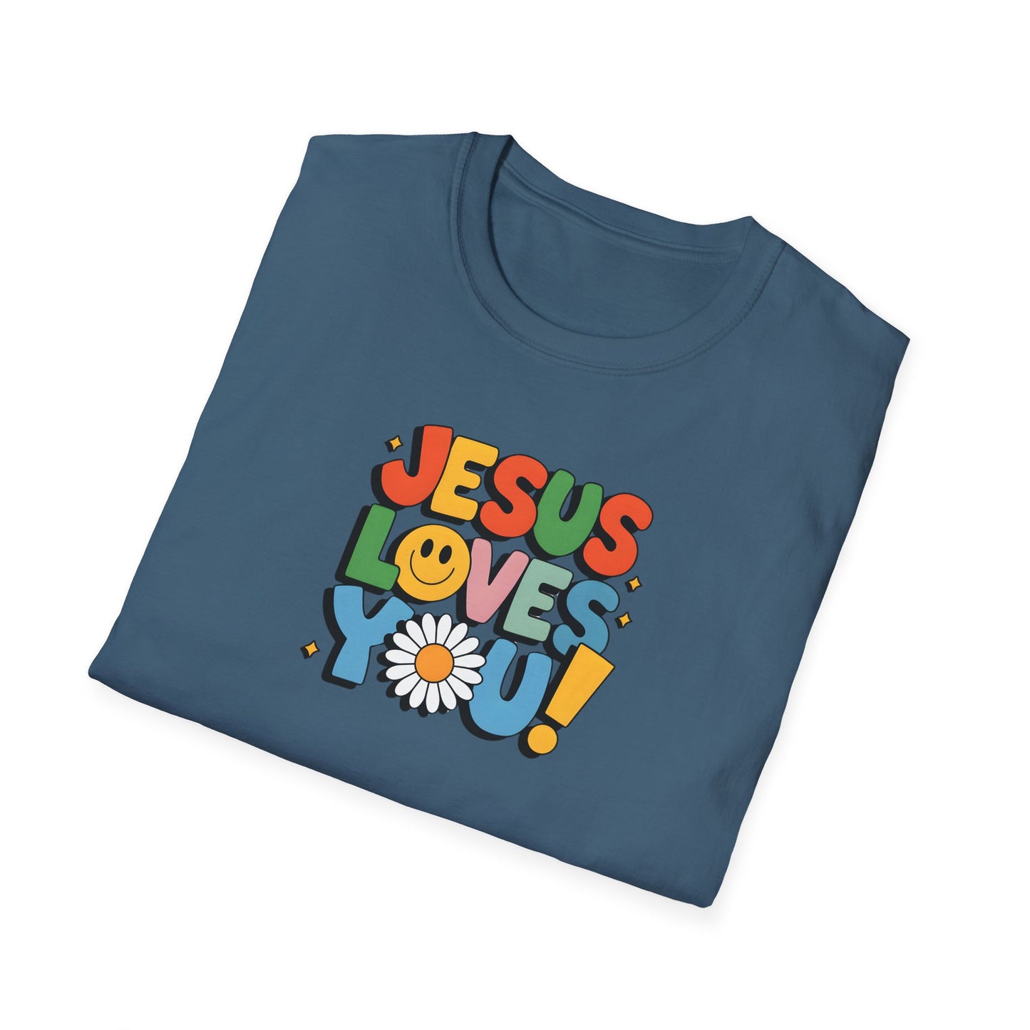 "Jesus Loves You" - Unisex Softstyle T-Shirt – Vibrant Faith-Inspired Tee