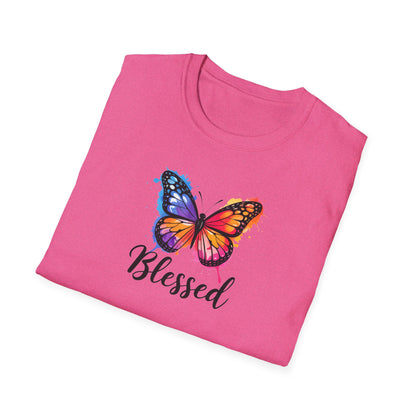 Color Splat Butterfly Unisex Softstyle T-Shirt