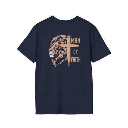 "Man of Faith" Back Print Unisex Softstyle T-Shirt