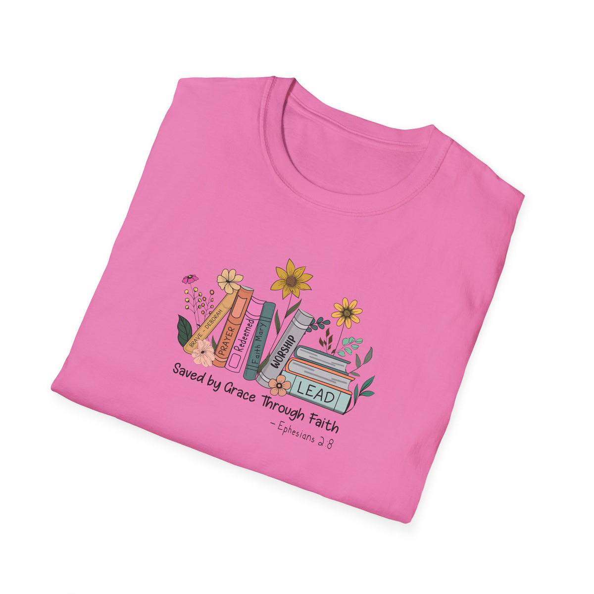 Flowers & Books Unisex Softstyle T-Shirt